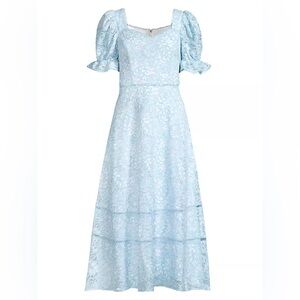 Rachel Parcell Light Blue Lace Midi Dress